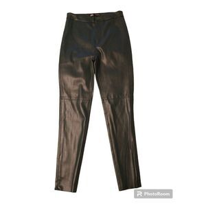 Zara faux leather Y2K olive green pants Small
